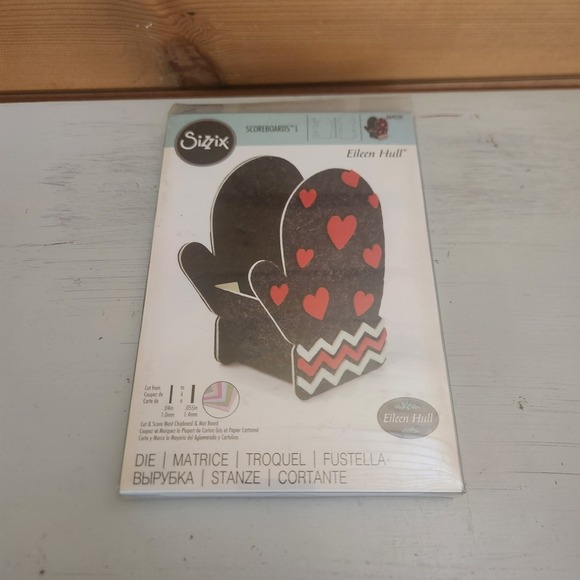 Sizzix Accessories - Very Rare HTF Sizzix Scoreboards L Eileen Hull Mittens Gloves Mini Box